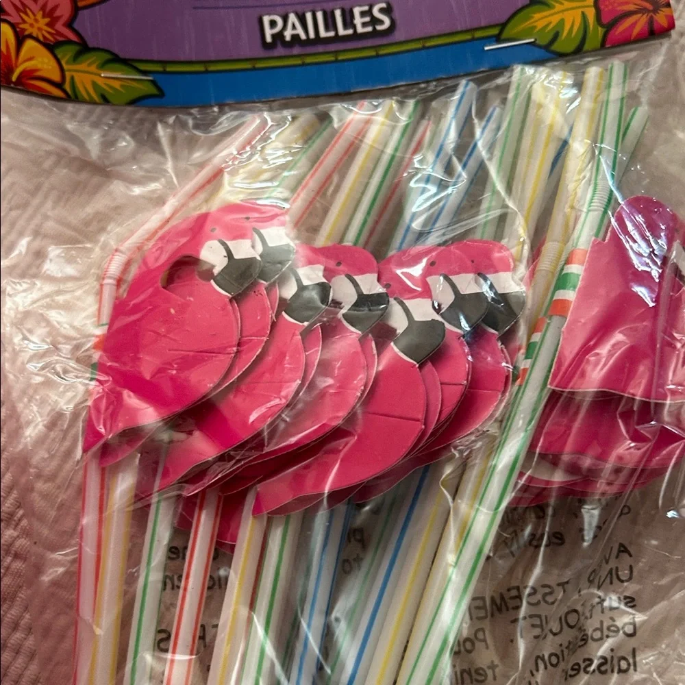 2 for $20! Pink Coconut Cup and Party Straws Set